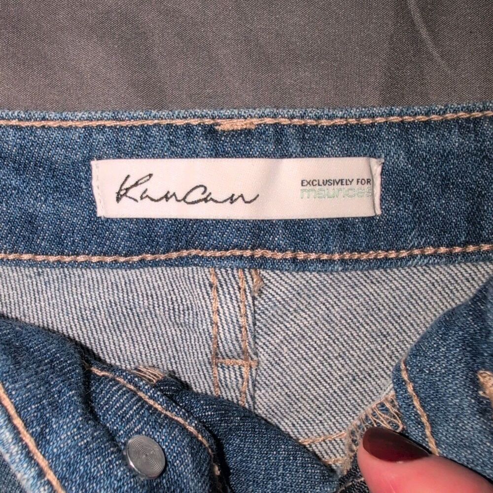 Kancan Jeans Women's Size 26 (Tag Says 28) Blue Skinny Distressed High Rise - Picture 4 of 11